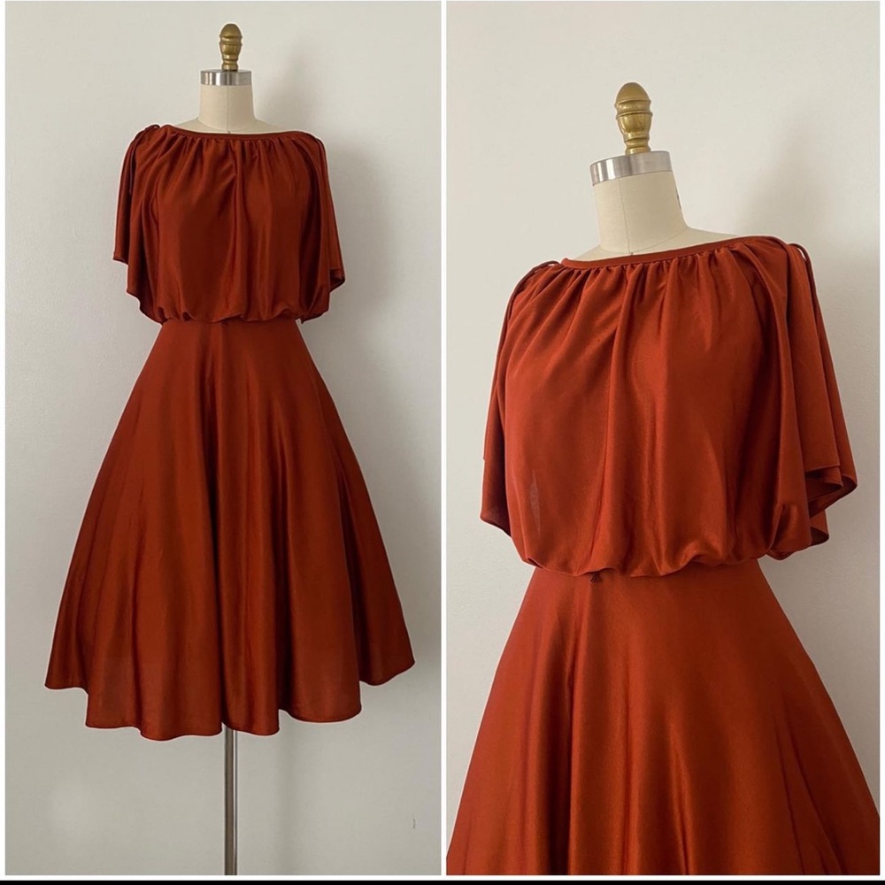 Vintage Rust Color Dress